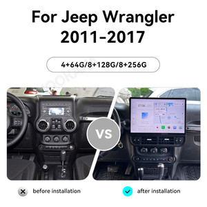 MOOKAKA Reproductor Multimedia Inalámbrico para Coche, Radio con GPS, Android 13, 16,8 Pulgadas, para <span class=keywords><strong>Jeep</strong></span> <span class=keywords><strong>Wrangler</strong></span> <span class=keywords><strong>2011</strong></span> - 2017 - Product Image 2
