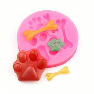 Moule à chocolat en forme d'os et de pattes de chat. Moule en silicone pour dentelle sucrée, outils de pâtisserie 3D en forme de queue de sirène pour fondant OEM/ODM - Product Image 1