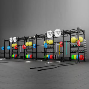 Support mural multifonction à montage mural, accessoire de Fitness, équipement Commercial avec barres de suspension, - Product Image 3