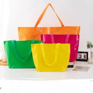 กระเป๋าโท้ทผ้า PP ทอขนาดใหญ่ รับทำโลโก้ ทนทาน พับได้ กันน้ำ สำหรับช้อปปิ้ง ขนาดใหญ่พิเศษ ขายส่ง - Product Image 2