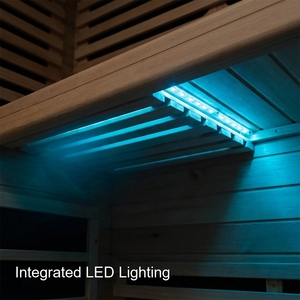 Sauna extérieur <span class=keywords><strong>sur</strong></span> <span class=keywords><strong>mesure</strong></span> avec véranda et poêle à bois, sauna hybride - Product Image 5