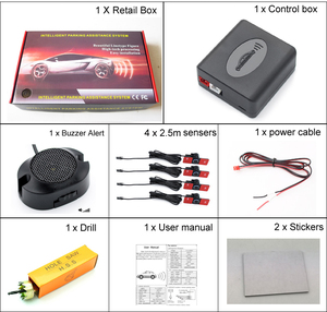 GreenYi Cảm Biến Đỗ Xe Ô Tô Parktronics 4 Trắng/Bạc/Đen Cảm Biến Xếp Sao Lưu Radar Âm Thanh Buzzer Báo Động Điều Chỉnh Âm Thanh - Product Image 6