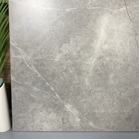 Carrelage en porcelaine polie brillante effet glacé 60x60 gris pour sols