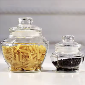 Bocal <span class=keywords><strong>en</strong></span> verre gaufré à rayures de 2000ml/650ml avec couvercle pour le stockage des <span class=keywords><strong>cornichons</strong></span> et des fruits secs, idéal pour les cadeaux, vente <span class=keywords><strong>en</strong></span> gros - Product Image 6