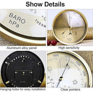 مقياس حرارة 3 في 1 لكل المواسم ، بارومتر ، مقياس الرطوبة ، إصدار سيلسيوس محطة طقس دقيقة داخل/خارج المنزل ، القطر من من من من من - Product Image 4
