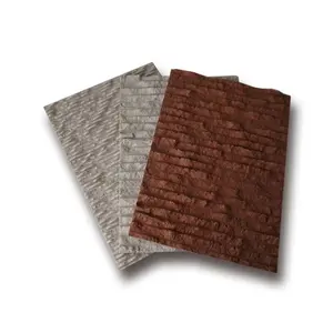 防热潮湿天气柔性石材面板软智利板岩石材覆层瓷砖现代全身瓷砖酒店外墙瓷砖