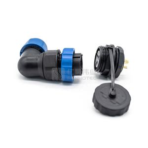 Conector de <span class=keywords><strong>3</strong></span> pines SP2116/P3 SP2112/S3, enchufe de ángulo recto, resistente al agua - Product Image 3