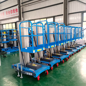 हाइड्रोलिक सिंगल और डुअल मास्ट एल्यूमीनियम प्लेटफॉर्म लिफ्ट मोबाइल कर्मियों लिफ्ट टेबल - Product Image 2