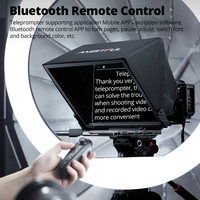AMBITFUL T14 Téléprompteur Professionnel Portable pour Appareil Photo Reflex Numérique et Téléphone Mobile en Direct