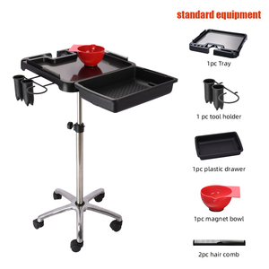 Nouveauté : Ensemble de plateaux magnétiques de qualité supérieure pour coloriste, plateau de salon avec roulettes et outil magnétique pour extensions de cheveux, chariot de coiffure - Product Image 2