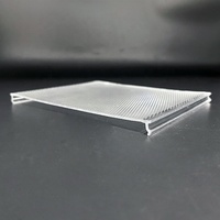 Couverture de lampe LED en acrylique transparent extrudé Bming Modern Indoor Line avec finition gaufrée