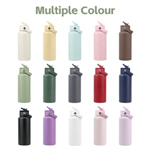 OEM Hydration Thermal Vacuum Flask Double Wall Stainless Steel Water <strong>Bottle</strong> 18oz 32oz Sport <strong>Drinking</strong> <strong>Bottles</strong> with <strong>Straw</strong> - Product Image 2