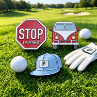 Marqueur de balle de golf magnétique pour lecteur de pente de putting, type jeton de poker, cadeau pour golfeur