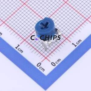 ตัวต้านทาน/โพเทนชิโอมิเตอร์แบบปรับได้สำหรับ3306P-1-103ผ่านชิ้นส่วนรู (THT)-3P, ตัวต้านทาน8.1x6.8มม. 10Kohm 25% 200 250mw ppm/℃ - Product Image 1