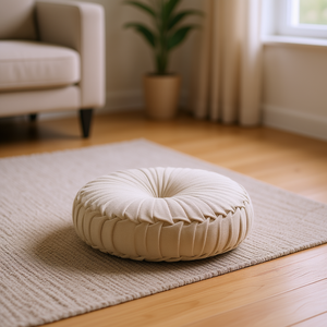 Round Poly Chenille Floor Pillow <b>Cushion</b> Seat <b>Cushion</b> For Comfortable <b>Sitting</b> 40 Cm Diameter - Product Image 2