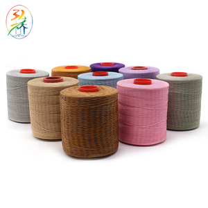 Hongqiao giá rẻ hơn sáp Chuỗi 1mm sáp Nylon Dây phẳng đầy màu sắc của chỉ may <span class=keywords><strong>Polyester</strong></span> 150D/16 tex267 tkt 11 - Product Image 1