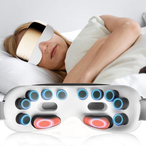 Masajeador de ojos con música de dientes azules Masajeador de Ojos de vibración neumática Compresa caliente Protector de ojos Fábrica al por mayor - Product Image 1