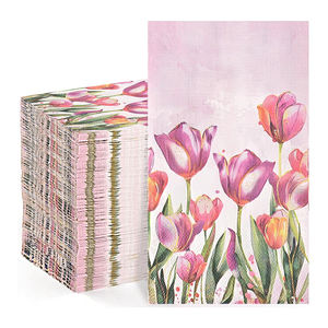 Restaurante Acuarela Impreso Tulipán Floral Desechable Personalizado Invitado Boda Con Logo Fiesta Servilletas <span class=keywords><strong>De</strong></span> Papel - Product Image 1