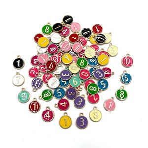 Colgante de letra del alfabeto inglés de doble cara, dijes iniciales, bonitos dijes azules de doble cara para hacer joyas y pulseras - Product Image 1