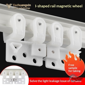 Plastic Window Positioning Clip with Adjustable Rollers for Curtain Track Accessories - Product Image 5