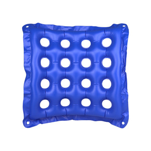 Coussin de soutien lombaire gonflable carré en PVC respirant pour usage au bureau avec gonfleur inclus - Product Image 1