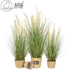 Bonsái de hierba de centeno artificial personalizable, planta falsa para decoración de escritorio del hogar, sin mantenimiento - Product Image 6