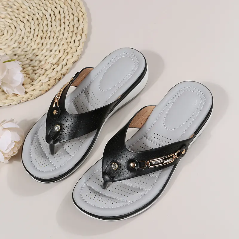 Slides Flip Flops Beach Slippers Woman Flats Causal Shoes Summer Leopard PU Casual Light Customized Spring Anti Sandals Logo Gua