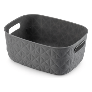 Cesta de plástico reciclado (26,5x19,5x11cm) SOFTEX Gris K258718 - Product Image 2