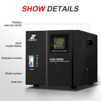 Écran LCD numérique ZX 1000W 3000W 5000W AVR (régulateur de tension automatique) stabilisateur de tension d'appareil ménager monophasé 220V