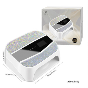 Lampe à ongles UV LED haute puissance avec décorations en strass, double source de lumière, sécheuse pour vernis gel, pour salon de manucure professionnel - Product Image 6