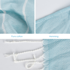 Custom Lightweight Cotton Turkish Stripe <b>Adults</b> Kids Beach <b>Hooded</b> Surf Changing Poncho <b>Towel</b> - Product Image 3