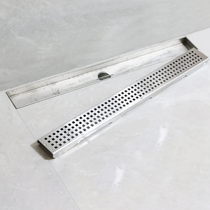 Aquacubic <span class=keywords><strong>Siphon</strong></span> de sol en acier inoxydable de 30 pouces Drain de sol linéaire pour salle de bain - Product Image 2