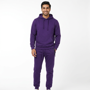 Chándales Unisex Lisos de Algodón 100% con Forro Polar, Ligeros, Cálidos y Cómodos, Estilo Urbano con Capucha y Cierre de Cordón, Perfectos - Product Image 1