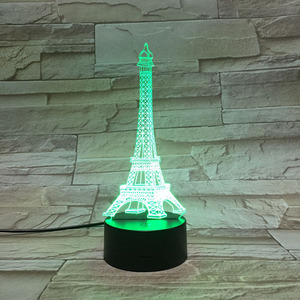 Quà Tặng Ngày Valentine Tháp Eiffel Đèn Ảo Ảnh 3D Đèn Ngủ <span class=keywords><strong>LED</strong></span> 3D Đèn Bàn 3D - Product Image 5