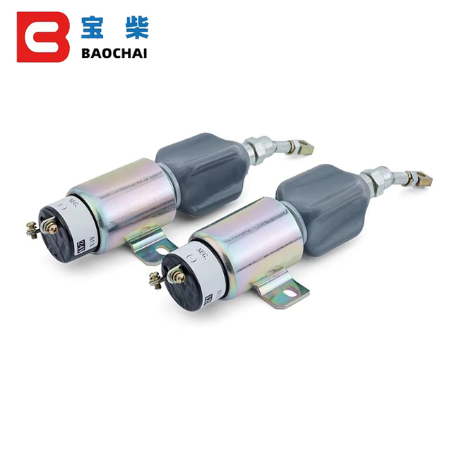 DC 12V 24V Iron Diesel Engine Stop Solenoid Valve Electronic Flameout Fuel Switch Generator Parts Normal Open Power Pull