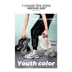 Chaussures de sport pour hommes, plateforme en maille respirante, semelle souple, imperméables, antidérapantes, résistantes à l'usure, légères et polyvalentes, chaussures de course - Product Image 5
