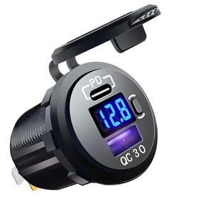 12V/24V <span class=keywords><strong>USB</strong></span> <span class=keywords><strong>C</strong></span> 20W PD Loại <span class=keywords><strong>C</strong></span> 18W QC 3.0 sạ<span class=keywords><strong>c</strong></span> xe hơi ổ <span class=keywords><strong>c</strong></span>ắm với LED Vôn kế <span class=keywords><strong>c</strong></span>ông tắ<span class=keywords><strong>c</strong></span> điện <span class=keywords><strong>USB</strong></span> sạ<span class=keywords><strong>c</strong></span> xe hơi cho thuyền xe biển - Product Image 1