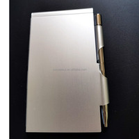 XBB Mehrfarbiges Mini-Notizbuch mit Metallhülle und Stift Geschenk-Taschennotizbuch Blanko Mini-Notizblock
