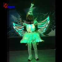 Stage Performance Night Glowing Clothes Led Light Costume Female Kids Princess Dress Handmade Adults Fiber Optic Luminous