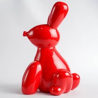 Petite Statue Antique en résine, ballon nordique, Sculpture de chien, figurine de bureau, maison, personnages de chien