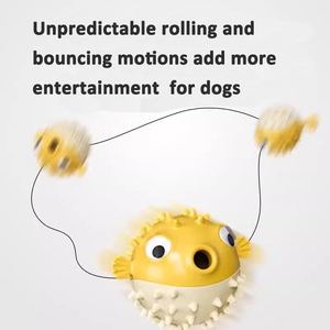 Juguete para Perros NIBAO con Forma de <span class=keywords><strong>Pez</strong></span> Burbuja, Juguete Antiaburrimiento para Masticar y Dentición para Corgi, Poodle, Pelota de Juego para Mascotas con Dispensador de Golosinas - Product Image 3