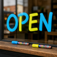 Marqueurs à craie liquide effaçables pour tableau fluorescent électronique LED, 8 couleurs, pour tableau publicitaire lumineux