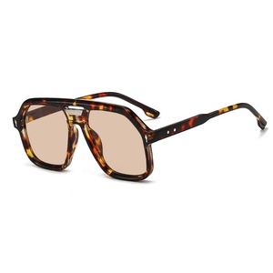 Lunettes de soleil pilote à double pont et monture large Arrow Rice Nail UV400 pour femme, nouvelle mode 2025, style européen et américain pour grands visages - Product Image 4