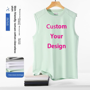 T-shirt décontracté sans manches pour homme, impression numérique personnalisée, 220 GSM, séchage rapide, évacuation de l'humidité, doux et lisse, pour la gym et le fitness - Product Image 1