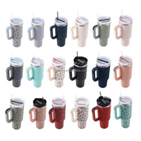 Tumbler Logo Kustom 40Oz Dengan Gagang, Stainless Steel Vacuum Insulated Dinding Ganda, Tempat Minum Mobil, Hadiah Perjalanan, Pasokan OEM untuk Gym