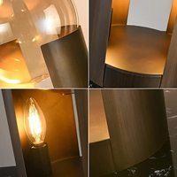 Lampe de chevet en verre opale de luxe, art créatif, chambre à coucher, claire, décoration de salon, éclairage