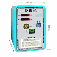 Mini Máquina de Cambio de Monedas de Acero Inoxidable, de Pared y de Escritorio, con Interfaz en Inglés, para Lavanderías y Cambio de Divisas