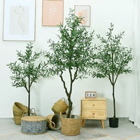 Simulation de plante de bonsaï en plastique, décoration d'intérieur et d'extérieur, ornement de maison, arbre d'olivier artificiel, en Stock
