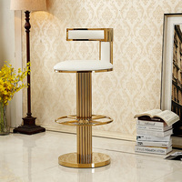 Tabouret de bar carré en velours fait main, réglable en hauteur, avec base chromée pour restaurant