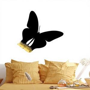 Ensemble de 5 panneaux d'art mural suspendus sur toile, style Art Déco, avec motifs de papillons et de chenilles - Product Image 1